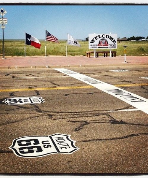 adrian-texas rt 66 signs midpoint
